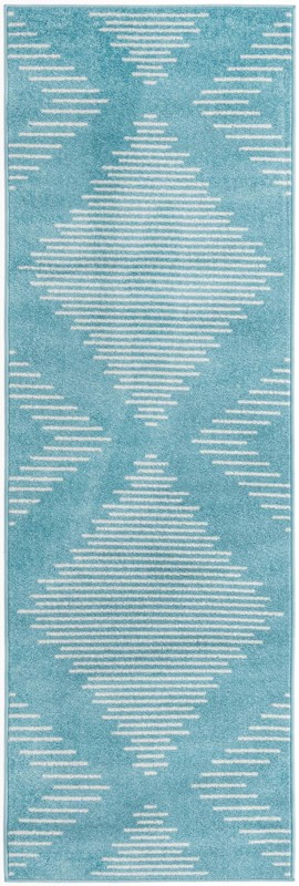 2' x 8' Knox · Diamond rug, light blue