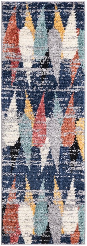 2' x 6' Petaluma · Abstract rug, blue