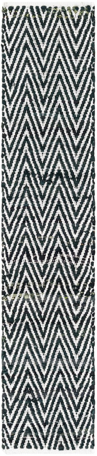 1' 2 x 6' 1 Hopkins · Chevron Chindi Rug, black