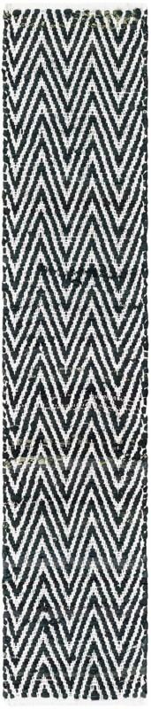 1' 2 x 6' 1 Hopkins · Chevron Chindi Rug, black
