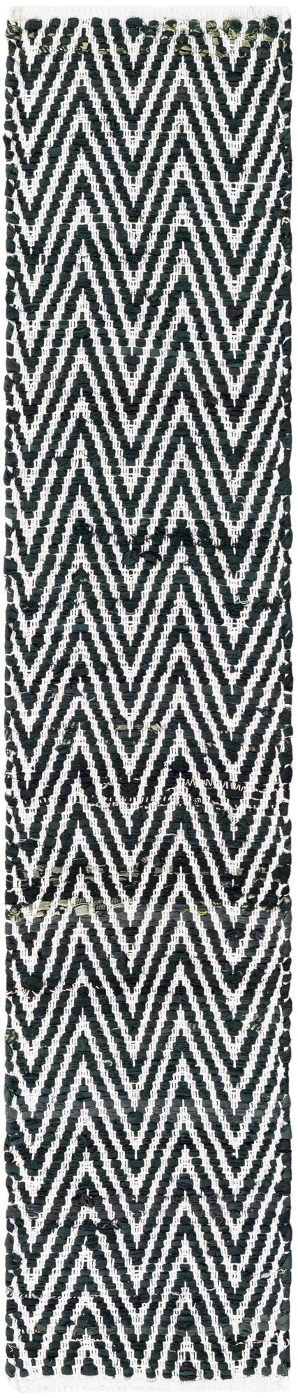 1' 2 x 6' 1 Hopkins · Chevron Chindi Rug, black
