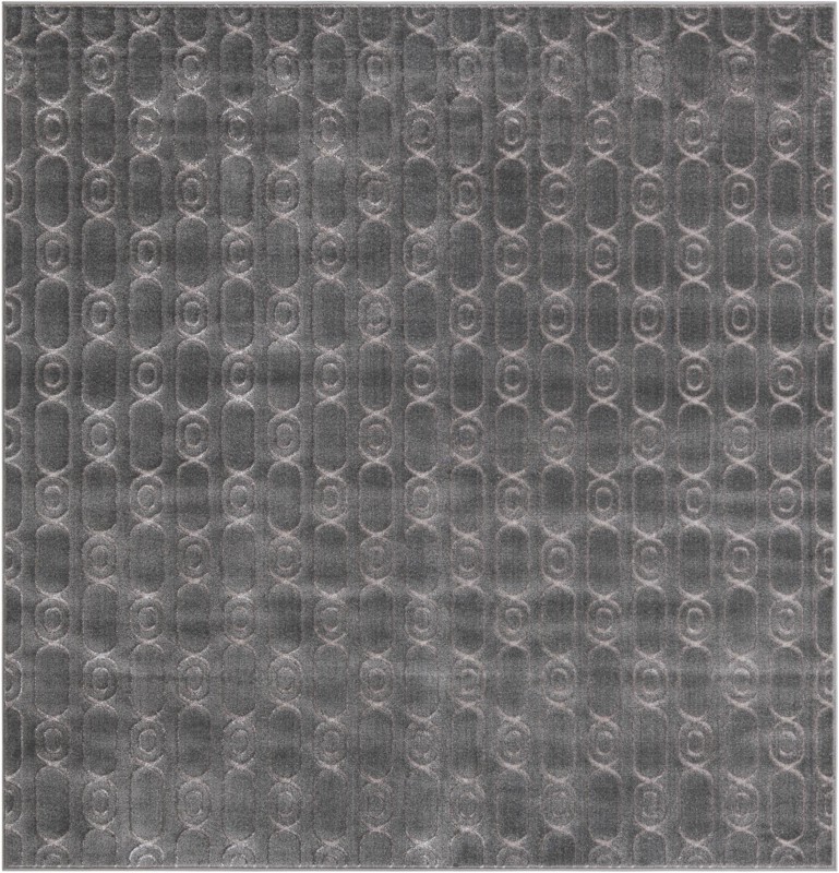Renwick · Geometric lattice rug, gray and silver