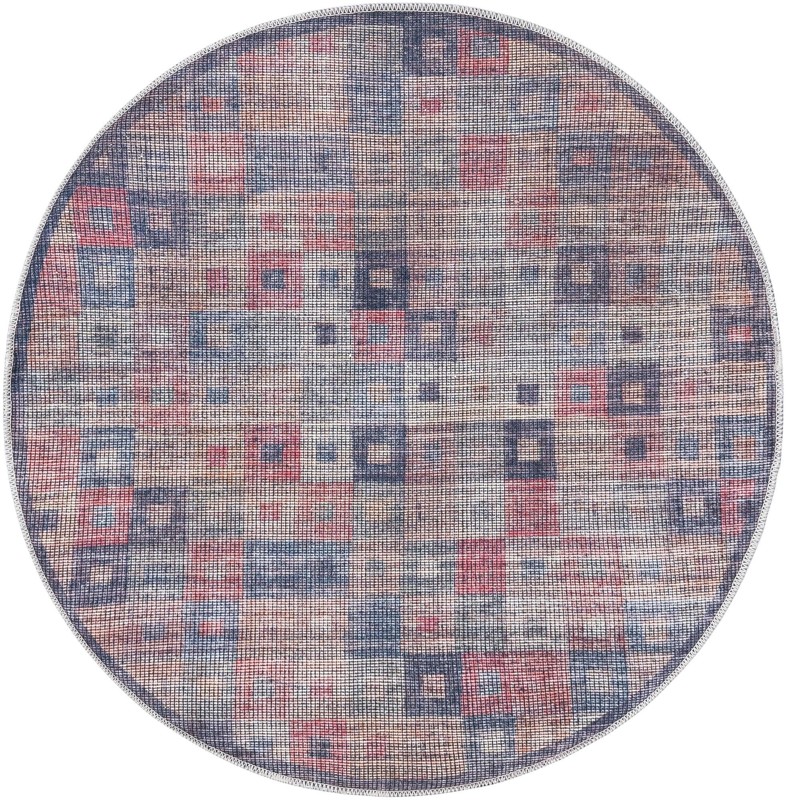 3' 3 x 3' 3 Lewes · Geometric Washable Rug, multi
