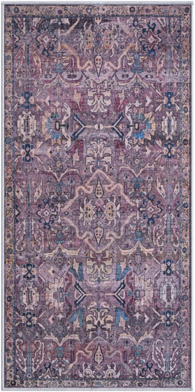 2' x 4' Gaskell · Border rug, pink
