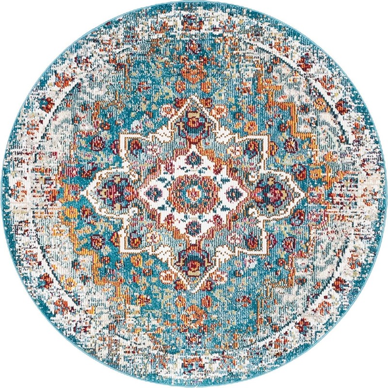 Garnet · Border rug, turquoise