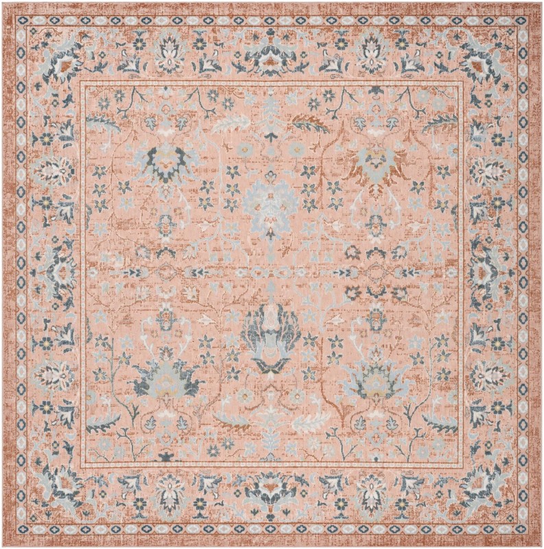 Sandys · Border Washable Rug, rose pink