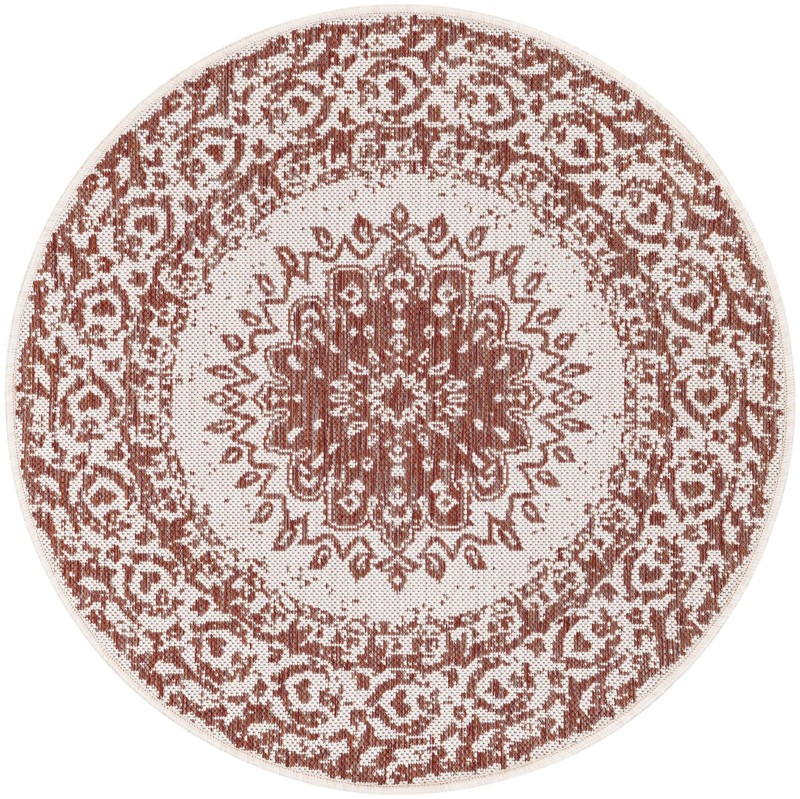Royce · Medallion Outdoor Rug, rust red