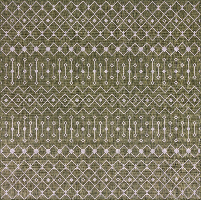 10' 8 x 10' 8 Kearney · Chevron Outdoor Rug, green