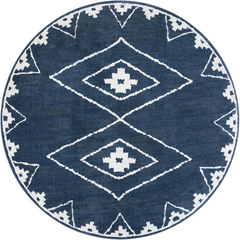 10' x 10' Sumac · Border rug, blue