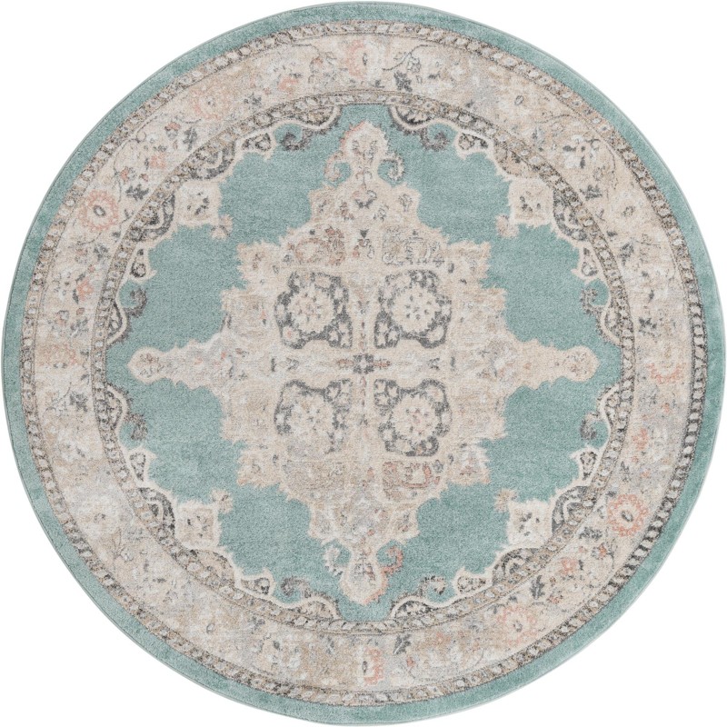 Selby · Border rug, aqua
