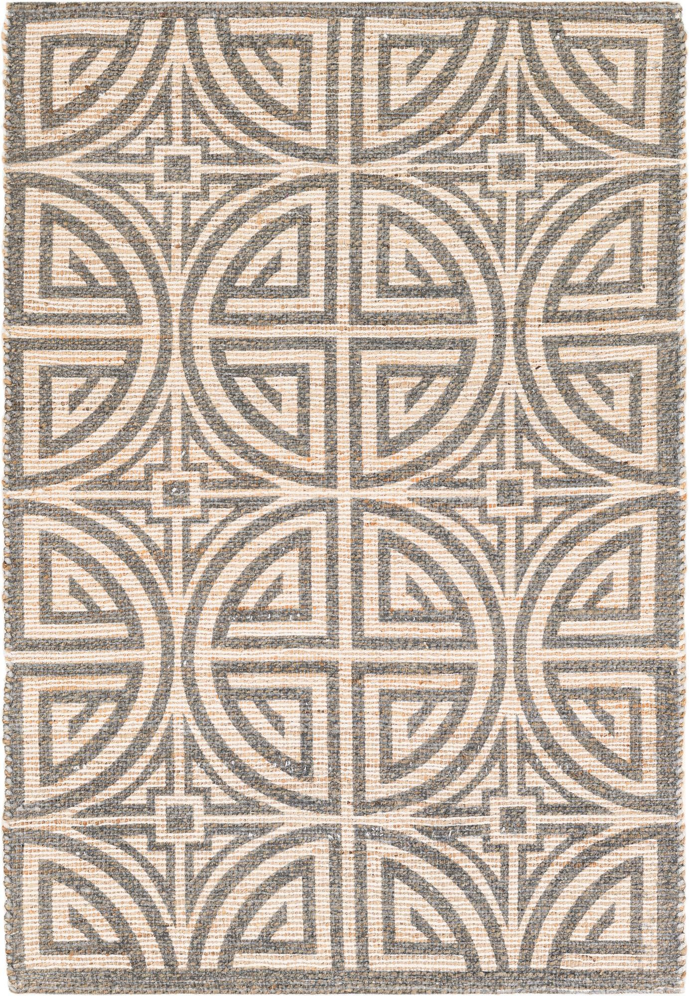 4' 1 x 6' 1 Pasco · Geometric rug, gray and ivory