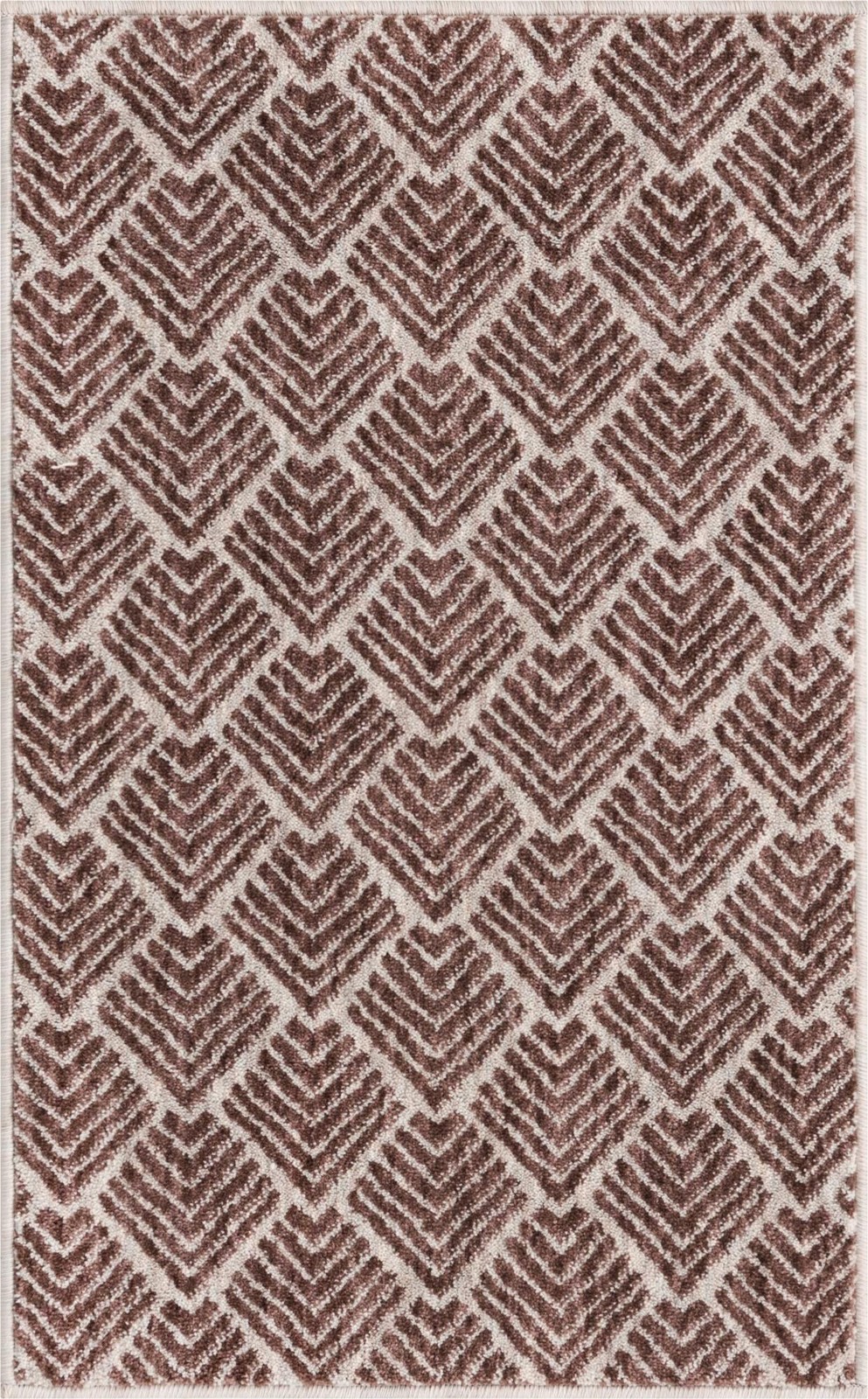 2' x 3' Riverbend · Geometric rug, dusty rose