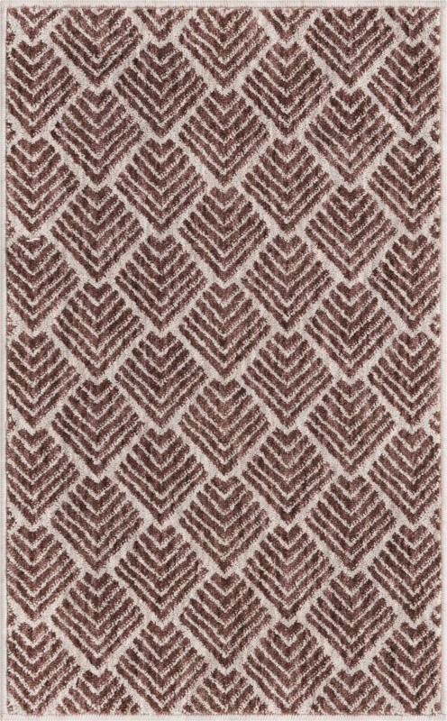 Riverbend · Geometric rug, dusty rose