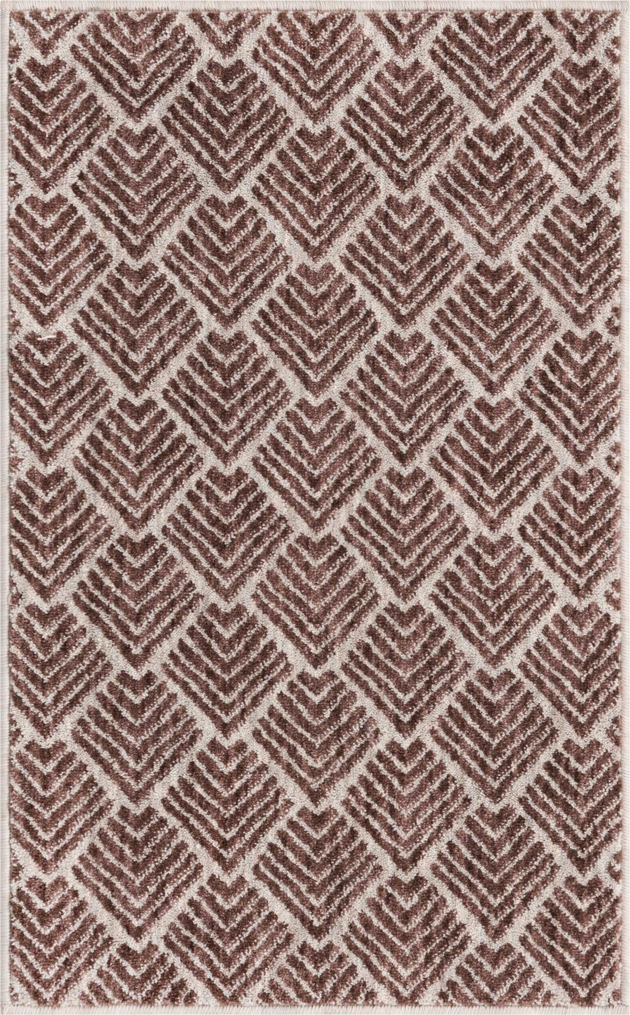 2' x 3' Riverbend · Geometric rug, dusty rose