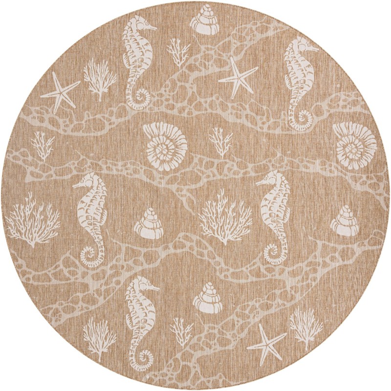 12' x 12' Daly · Pictoral Outdoor Rug, taupe