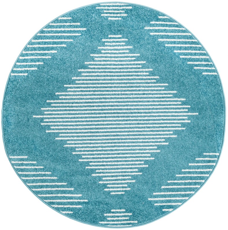 4' x 4' Knox · Diamond rug, turquoise