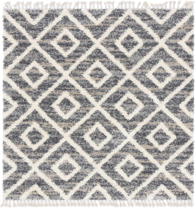 Tunstall · Diamond Shag Rug, gray