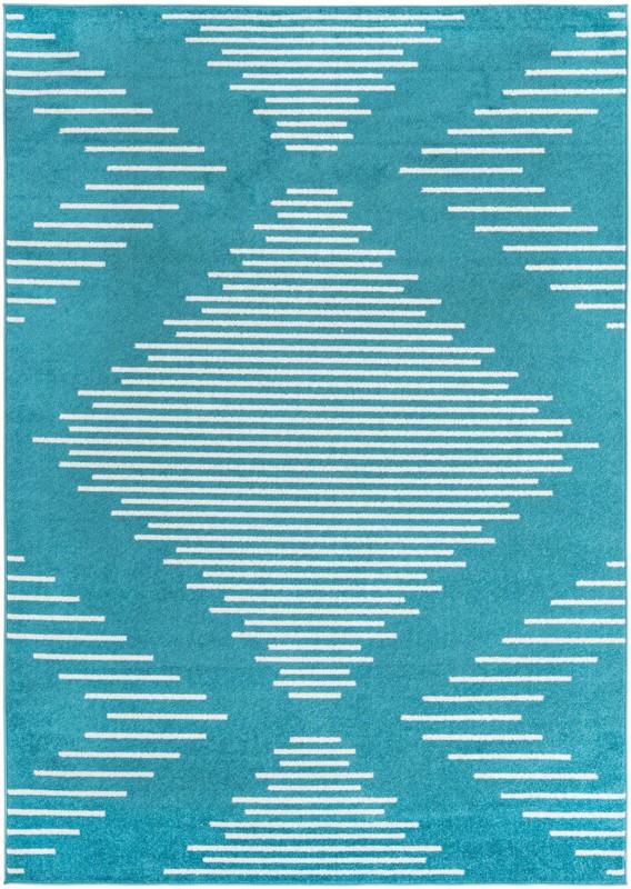 7' x 10' Knox · Diamond rug, turquoise