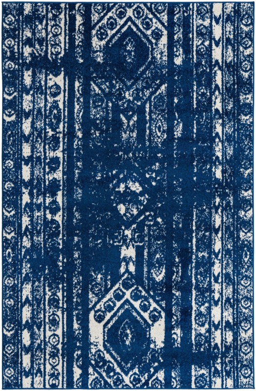 5' 3 x 8' Underhill · Diamond rug, navy blue