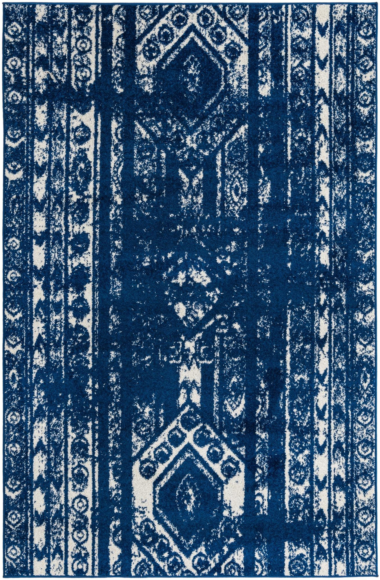 5' 3 x 8' Underhill · Diamond rug, navy blue