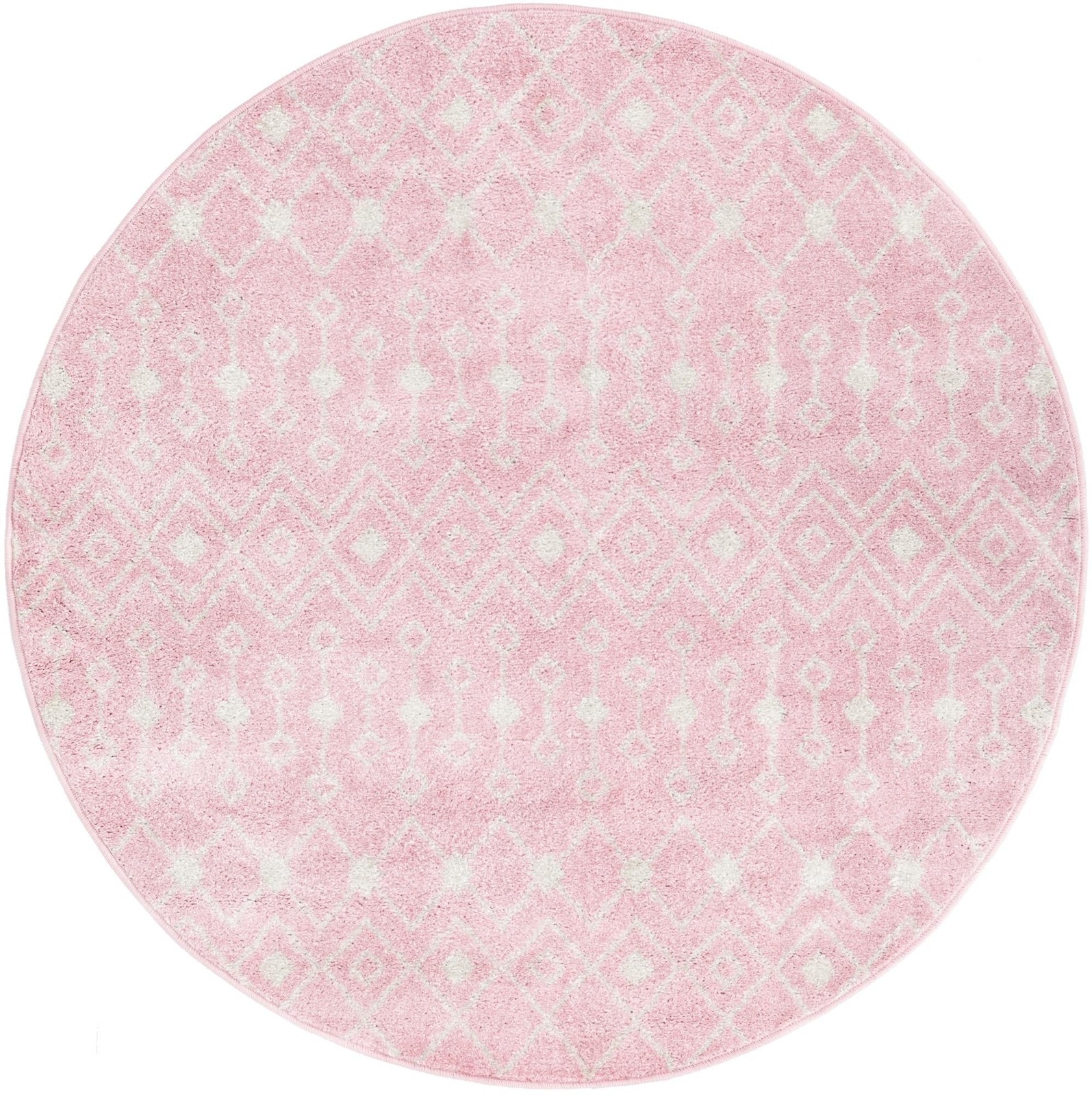 5' 3 x 5' 3 Boswell · Diamond rug, pink