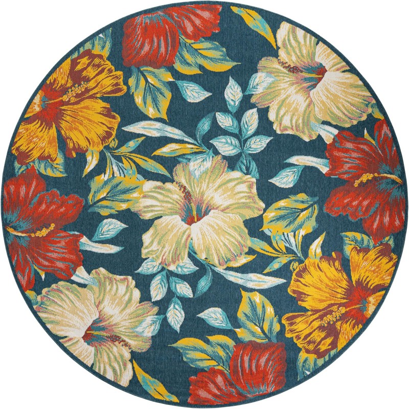 10' x 10' Bickford · Floral / botanical Outdoor Rug, multi