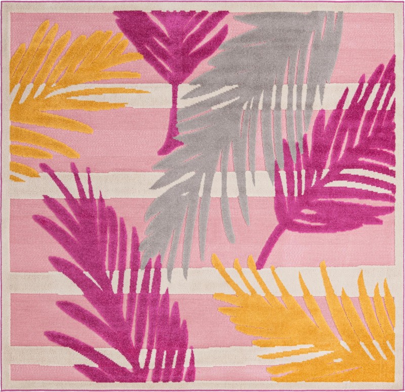 Fargo · Border Outdoor Rug, pink