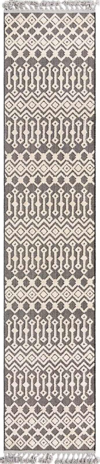 2' 7 x 12' Rothwell · Diamond rug, charcoal