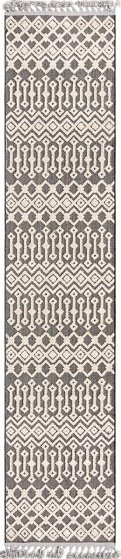 2' 7 x 12' Rothwell · Diamond rug, charcoal