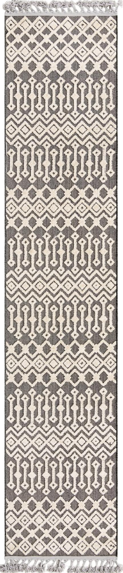 2' 7 x 12' Rothwell · Diamond rug, charcoal