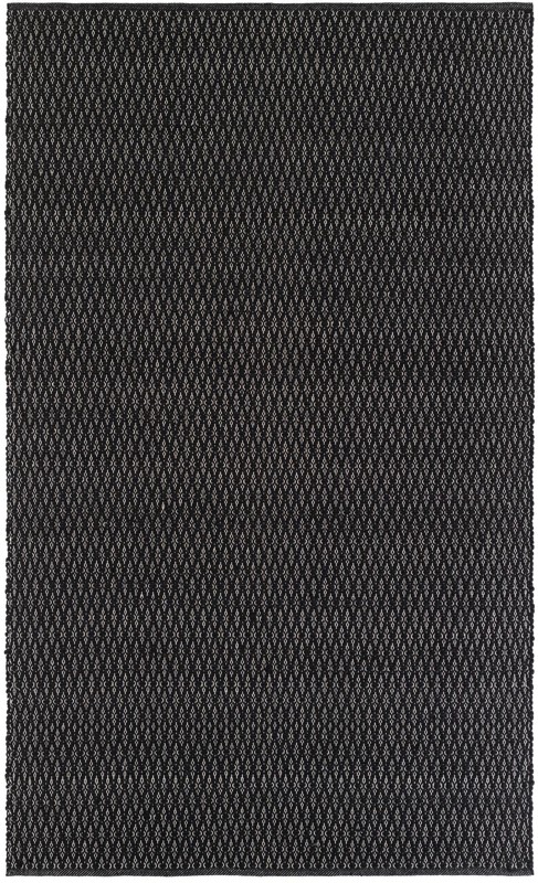 5' 1 x 8' Vetch · Lattice Wool Rug, black