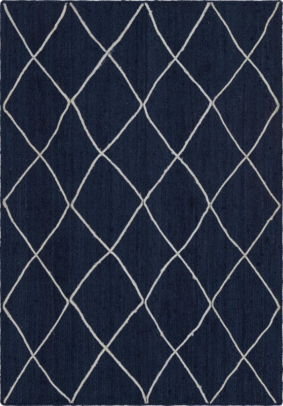 6' 1 x 9' Bishop · Diamond Braided Jute Rug
