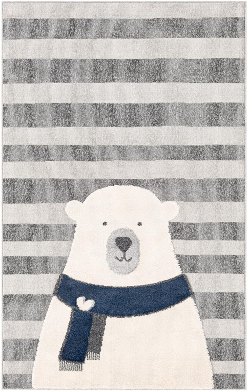 Whitcomb · Striped rug, gray
