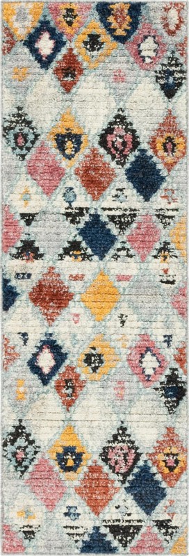 2' 2 x 6' Concord · Diamond rug, multicolor and ivory