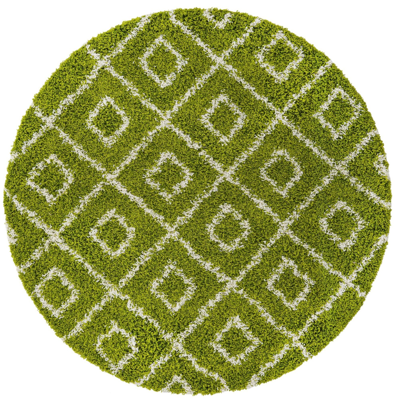 6' x 6' Brock · Geometric Shag Rug, green