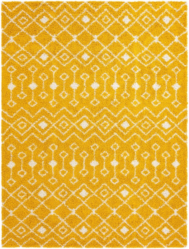 10' x 14' Bayley · Chevron Shag Rug, yellow