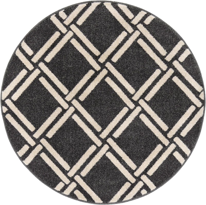 3' 3 x 3' 3 Deane · Lattice rug, fume