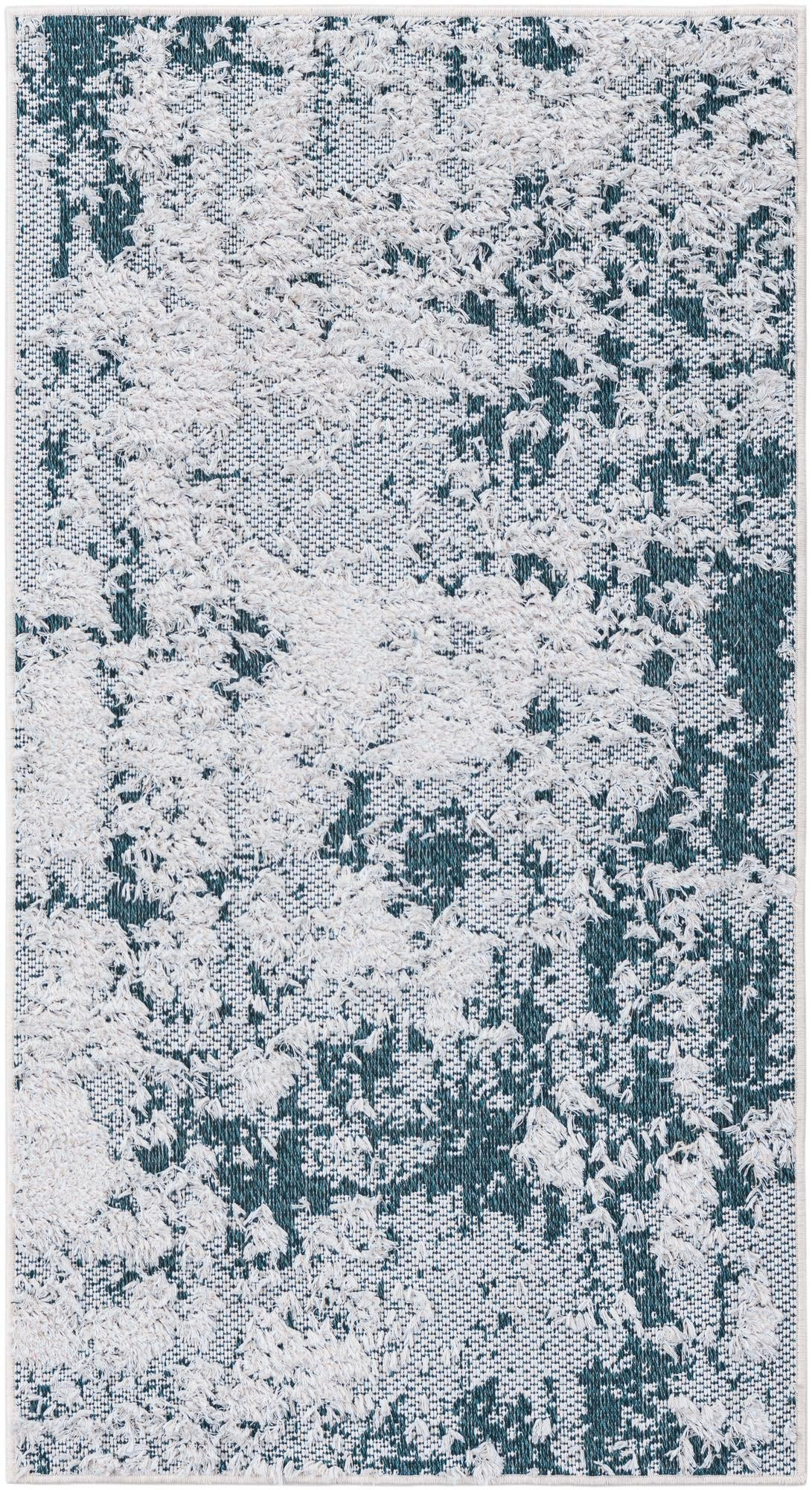2' 3 x 4' Coxwell · Abstract rug, navy and white