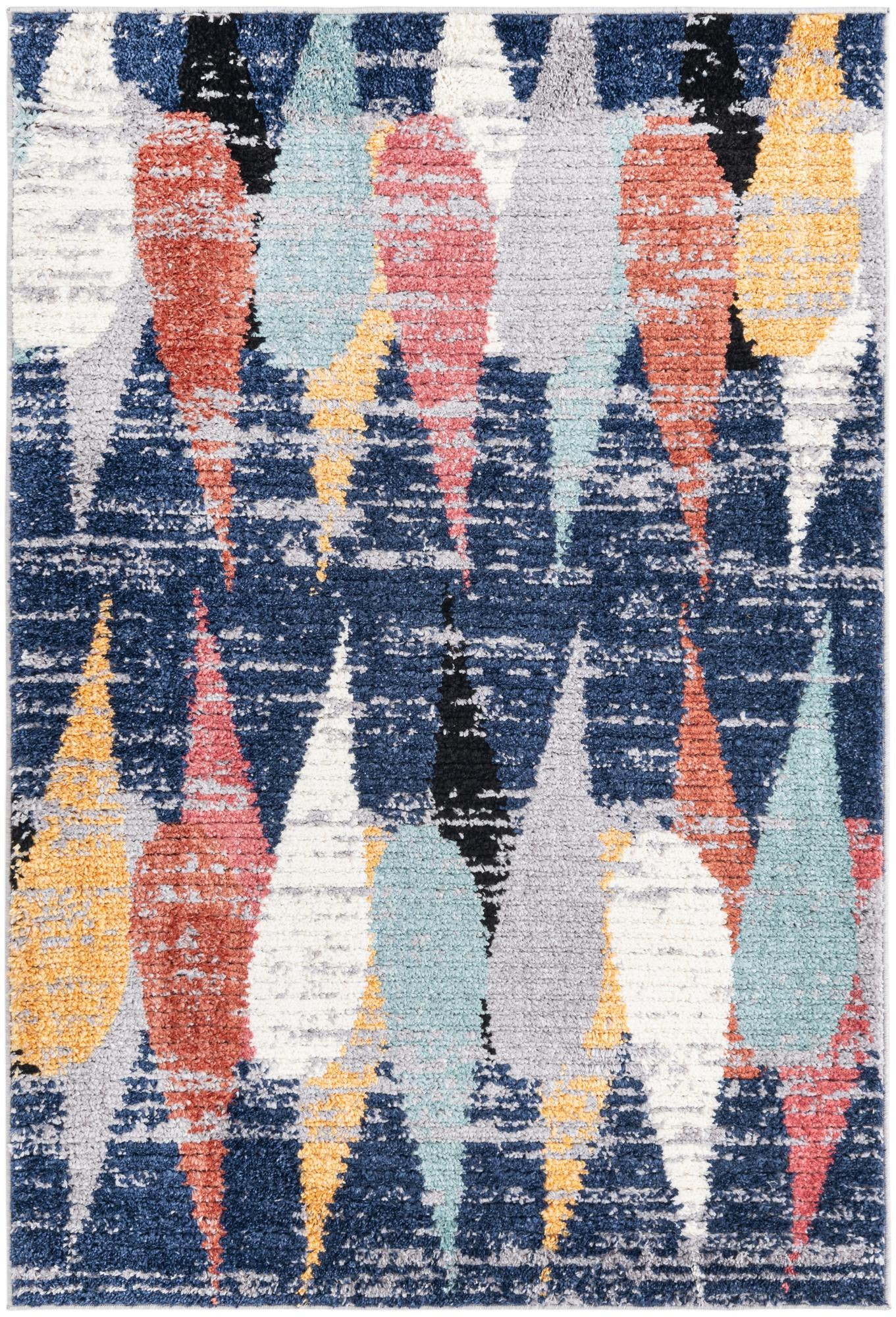 4' x 6' Petaluma · Abstract rug, blue