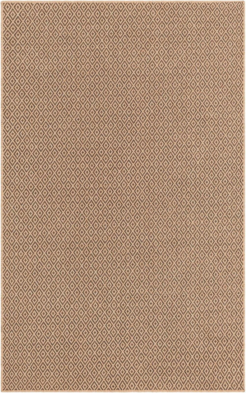 5' 3 x 8' Wabash · Diamond rug, natural and brown