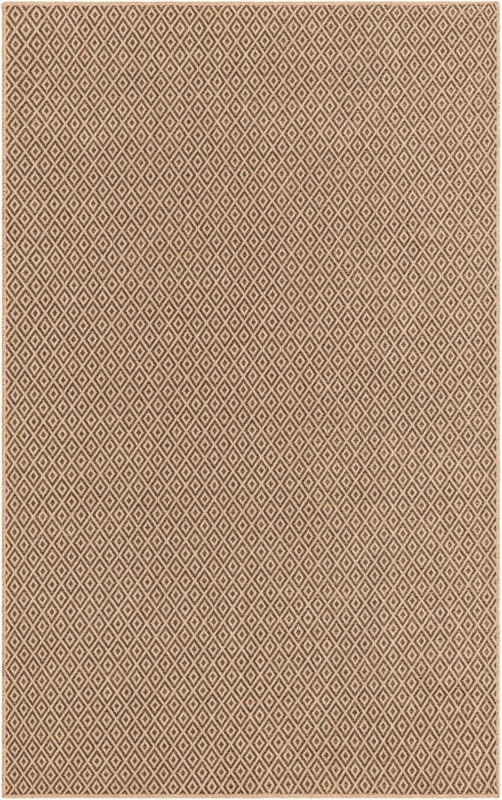 5' 3 x 8' Wabash · Diamond rug, natural and brown