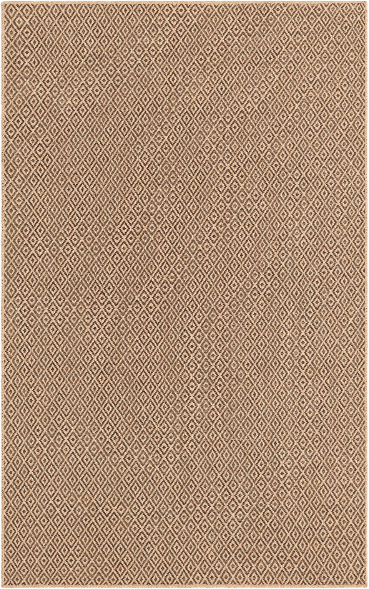 5' 3 x 8' Wabash · Diamond rug, natural and brown