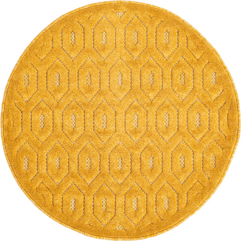 3' x 3' Roanoke · Diamond Outdoor Rug, yellow