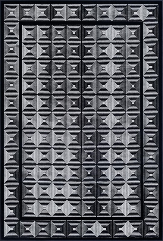 5' 3 x 8' Atwood · Border rug, midnight blue