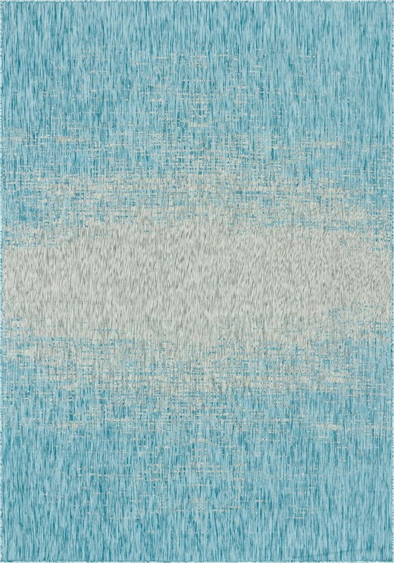 7' 10 x 11' Buell · Gradient Outdoor Rug, aqua