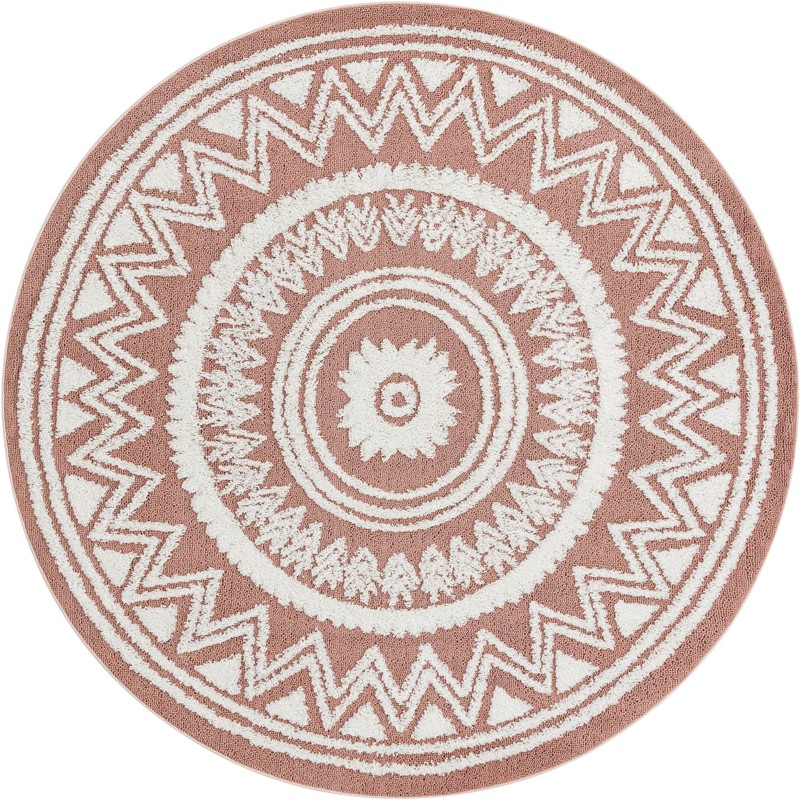 7' 10 x 7' 10 Carlin · Medallion rug, pink