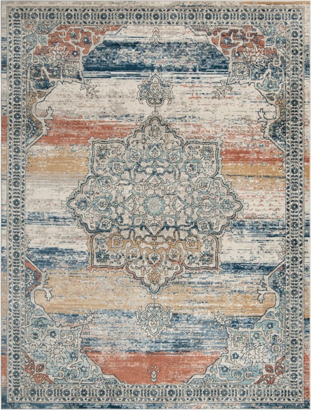 10' x 13' Wade · Border rug, multi