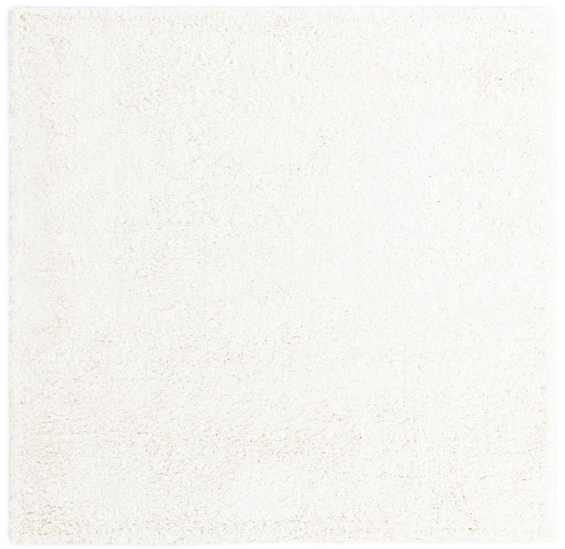 7' x 7' Dunham · Solid Shag Rug, white