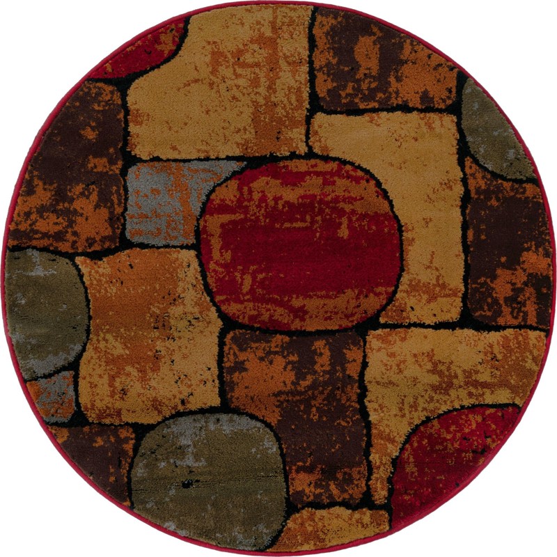 3' x 3' Eagan · Abstract rug, multi