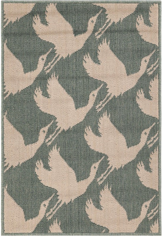 Hanover · Pictoral Outdoor Rug, stone blue